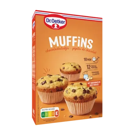 Muffins aux pépites de chocolat Dr. Oetker
