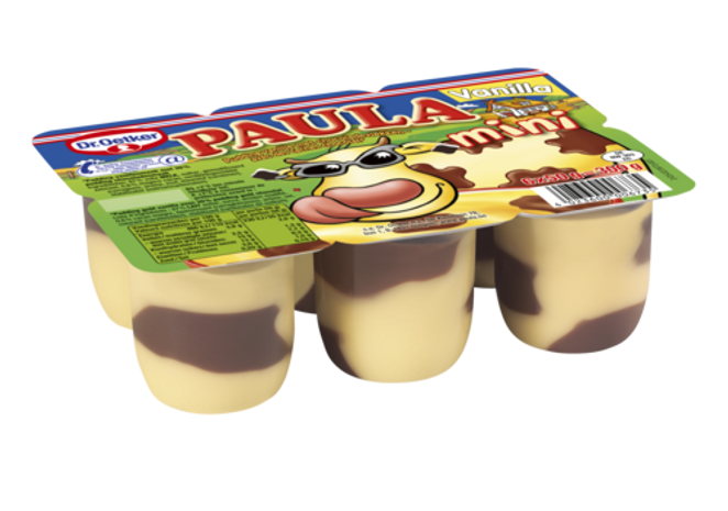 Dr. Oetker Paula mini pudding vanilla met chocoladevlekken