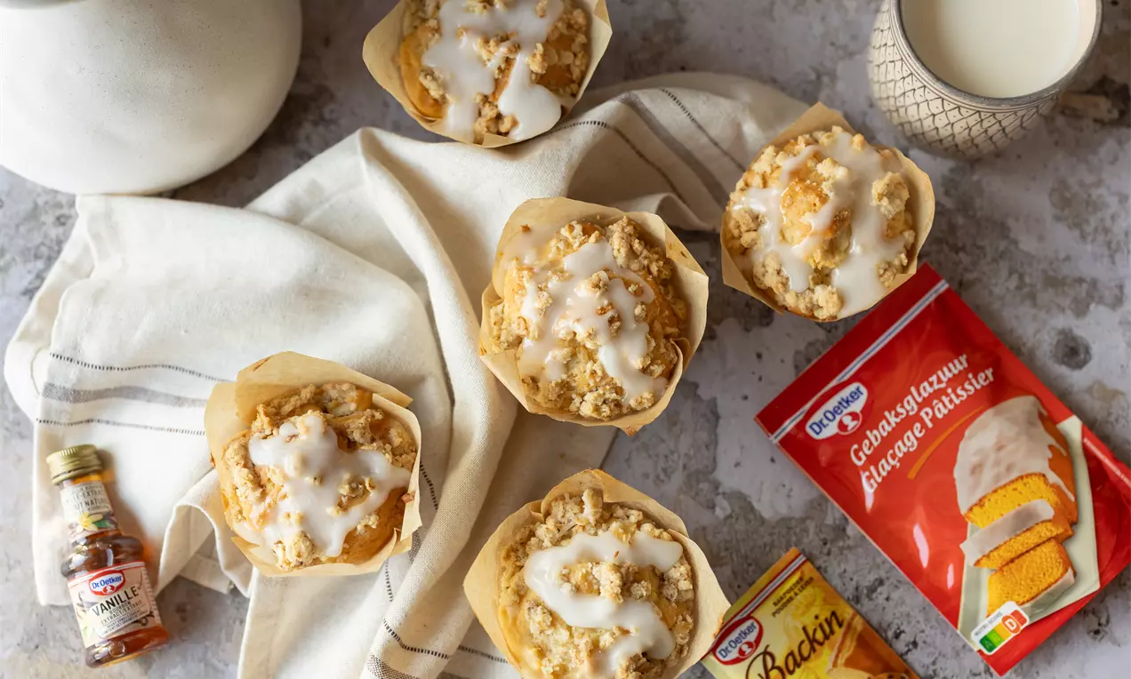 Vegan appel crumble muffins