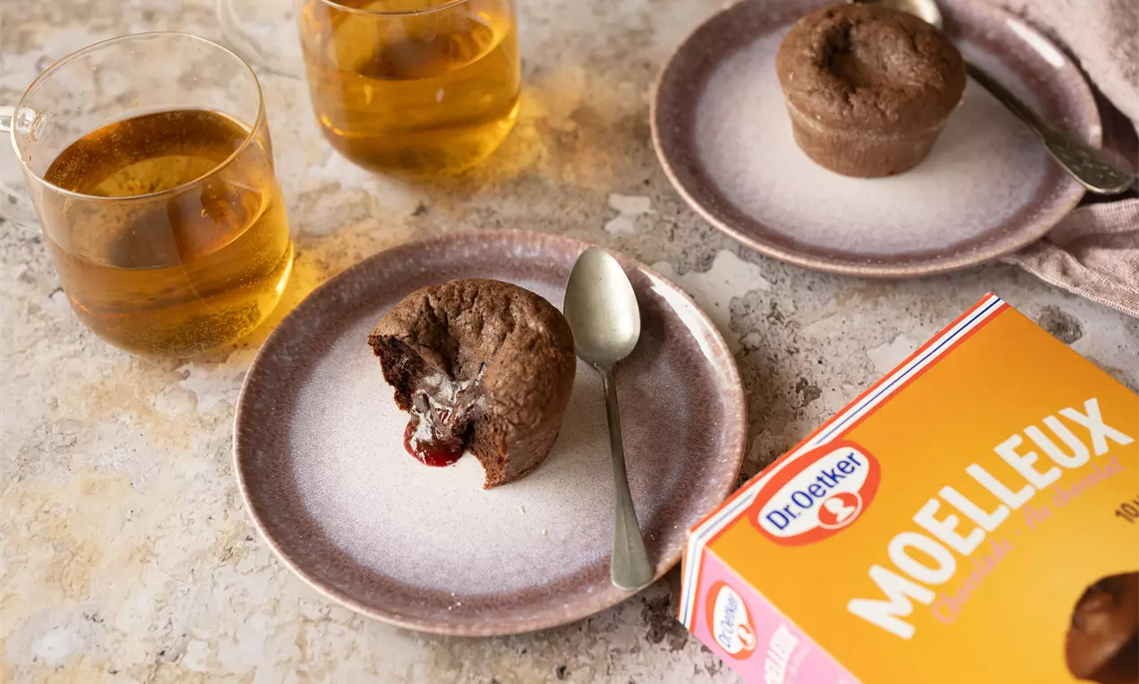 Moelleux chocolat – cœur framboise