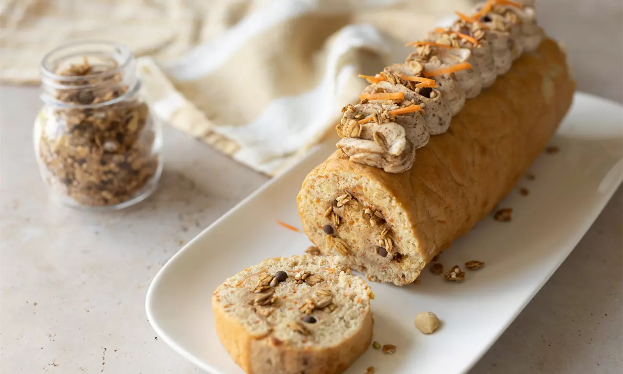 Carrot cake roulade